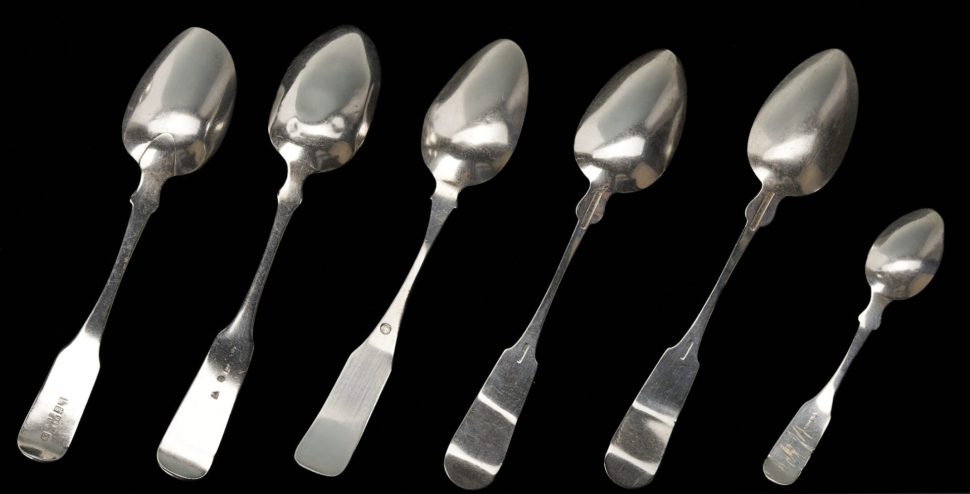 Lot 885: Silver Ladle plus 6 Spoons incl. Tennessee, Russian