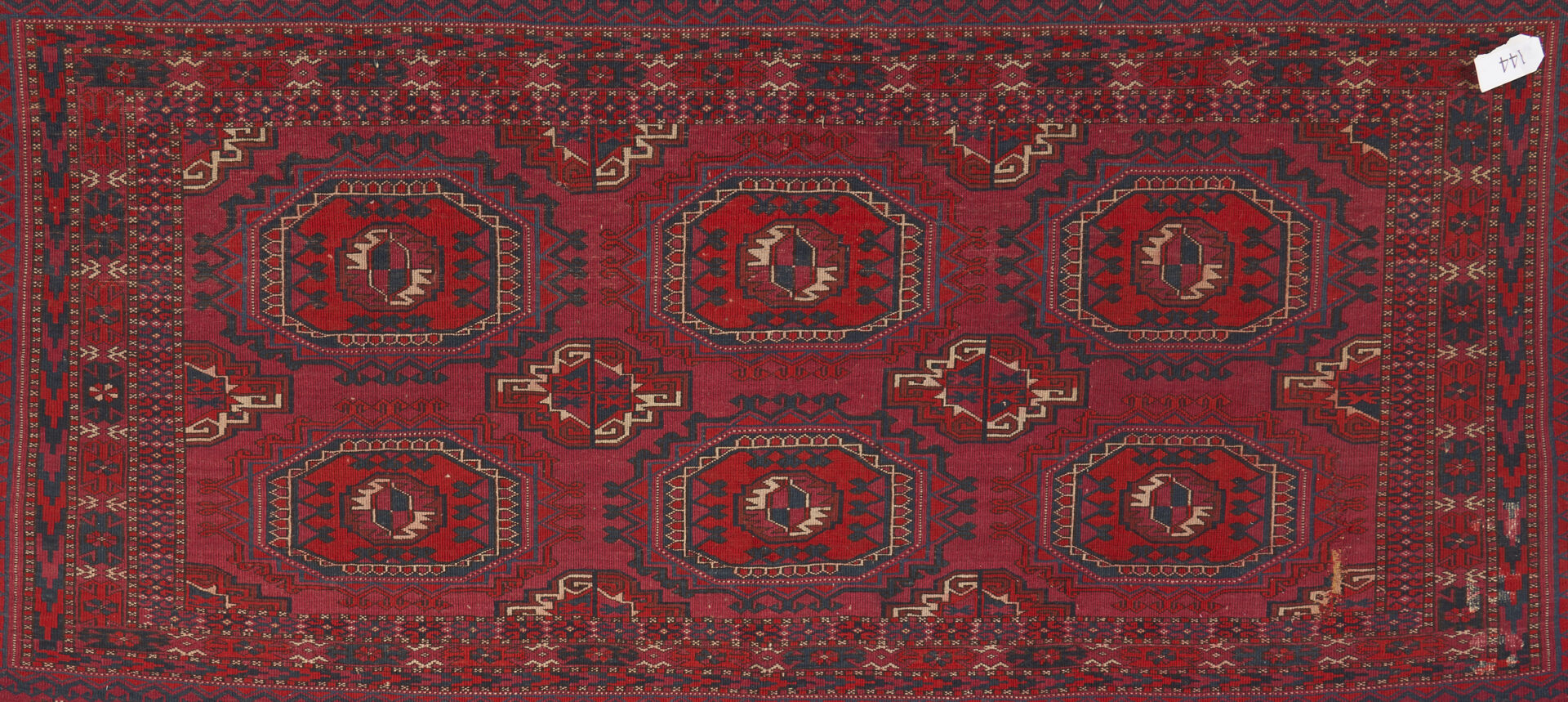 Lot 889: 2 Antique Turkmen Rugs, Saryk Torba & Tekke Chuval