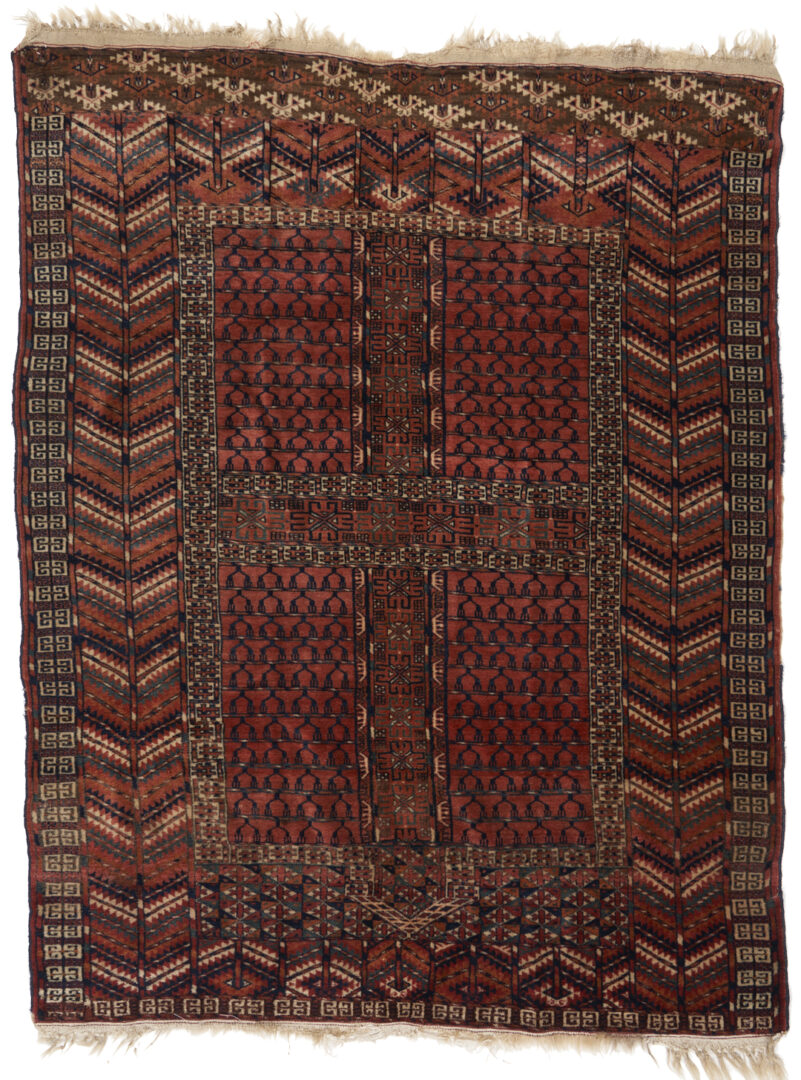 Lot 890: Antique Turkmen Tekke Ensi Rug, Bird-Head Design