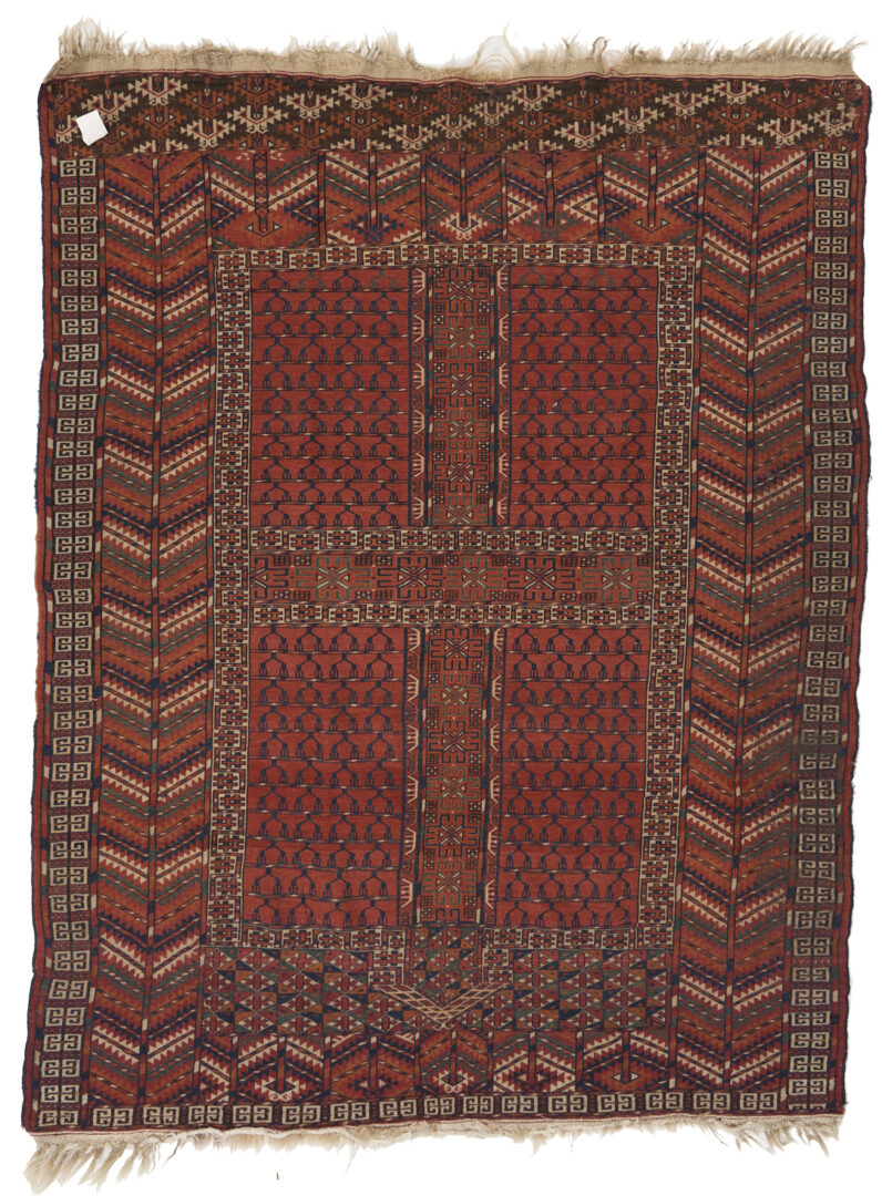 Lot 890: Antique Turkmen Tekke Ensi Rug, Bird-Head Design