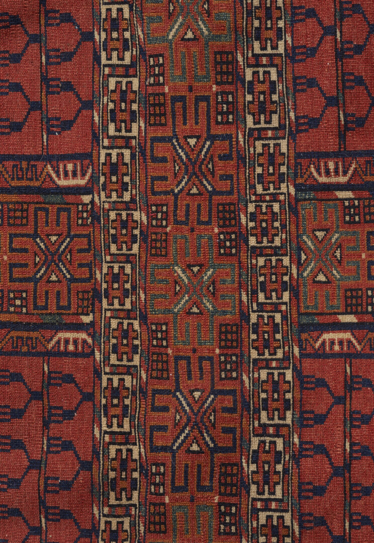 Lot 890: Antique Turkmen Tekke Ensi Rug, Bird-Head Design