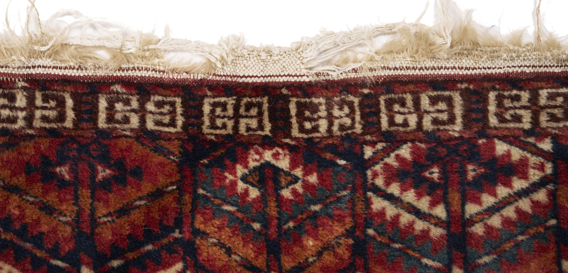 Lot 890: Antique Turkmen Tekke Ensi Rug, Bird-Head Design