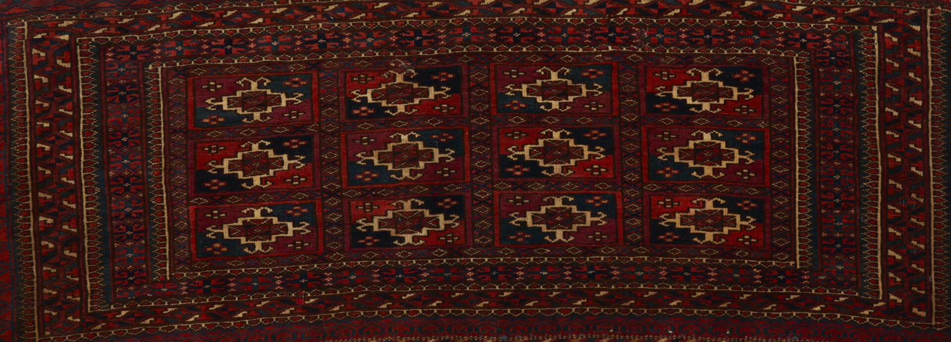 Lot 892: 4 Antique Turkmen Rugs or Weavings