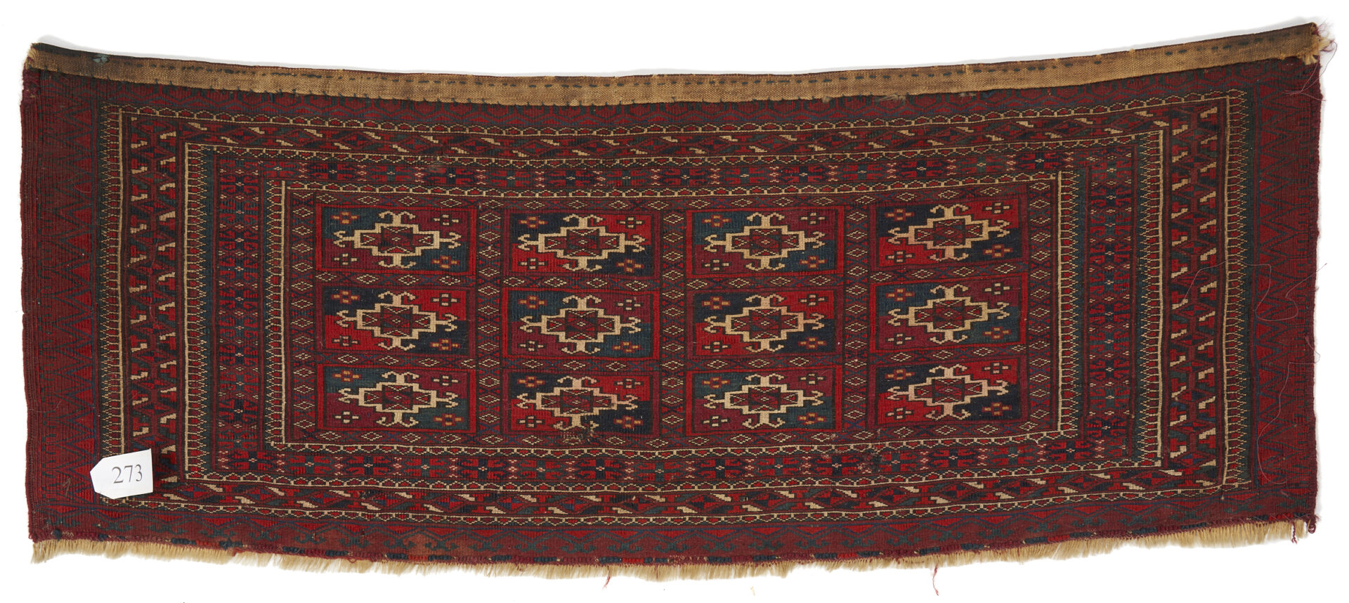 Lot 892: 4 Antique Turkmen Rugs or Weavings