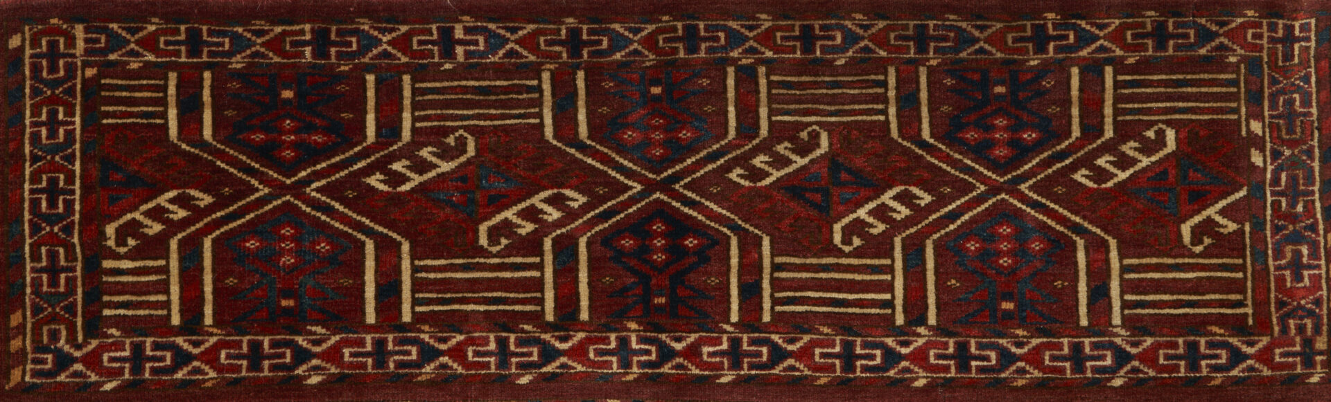 Lot 892: 4 Antique Turkmen Rugs or Weavings