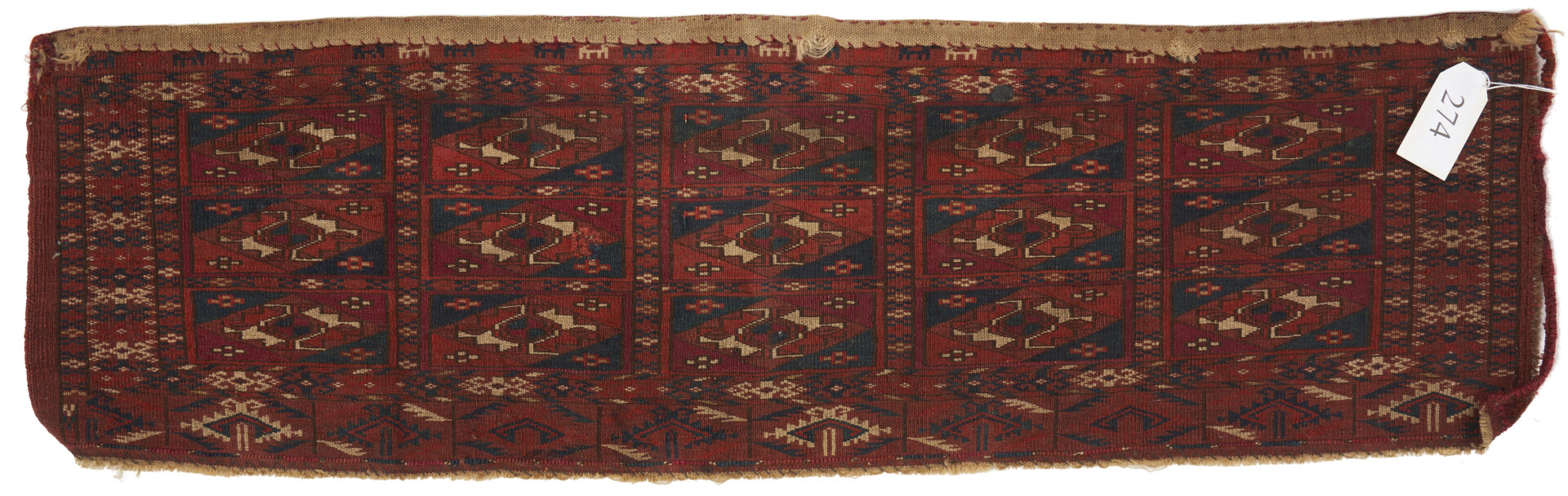 Lot 892: 4 Antique Turkmen Rugs or Weavings