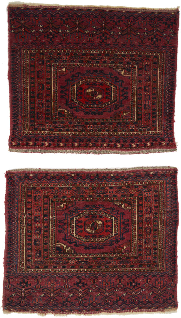 Lot 893: 2 Tekke Turkmen Matched Bag Face Rugs