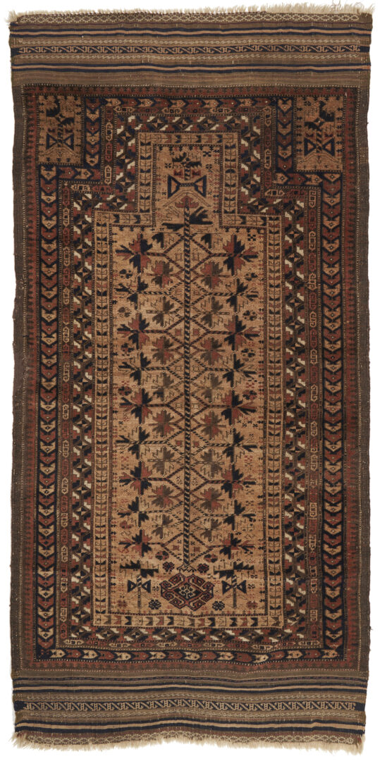 Lot 894: Antique Baluch Afghan Tribal Prayer Rug, circa 1860's