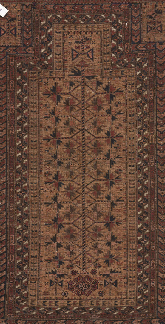 Lot 894: Antique Baluch Afghan Tribal Prayer Rug, circa 1860's