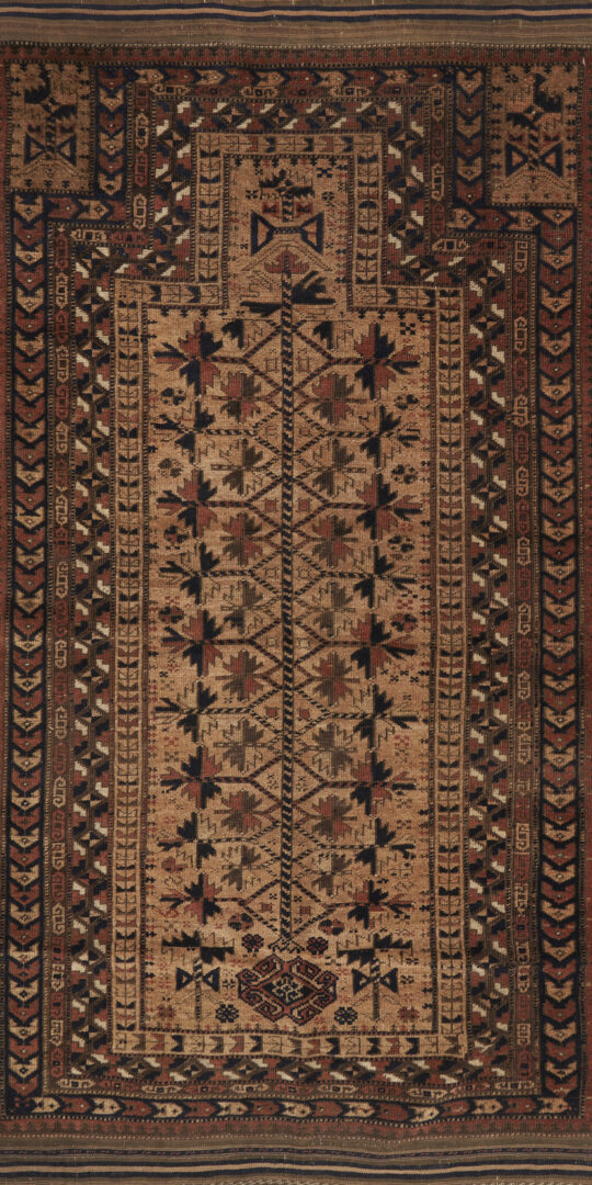 Lot 894: Antique Baluch Afghan Tribal Prayer Rug, circa 1860's