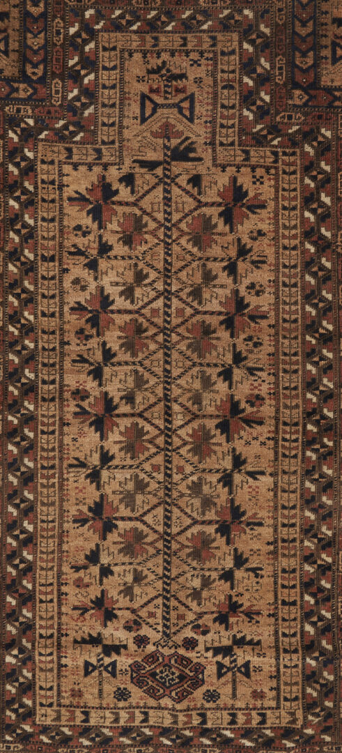 Lot 894: Antique Baluch Afghan Tribal Prayer Rug, circa 1860's