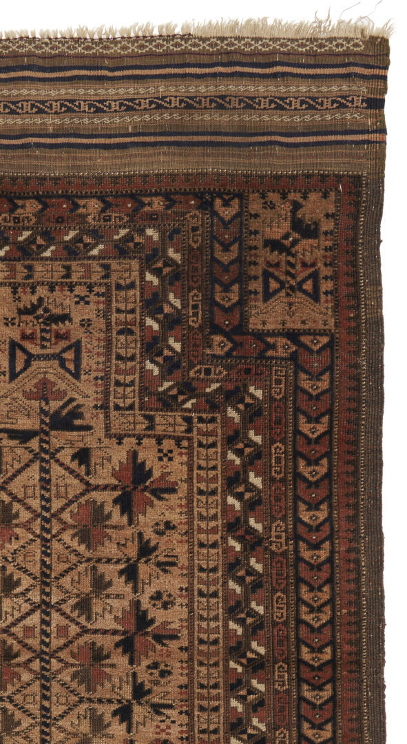 Lot 894: Antique Baluch Afghan Tribal Prayer Rug, circa 1860's