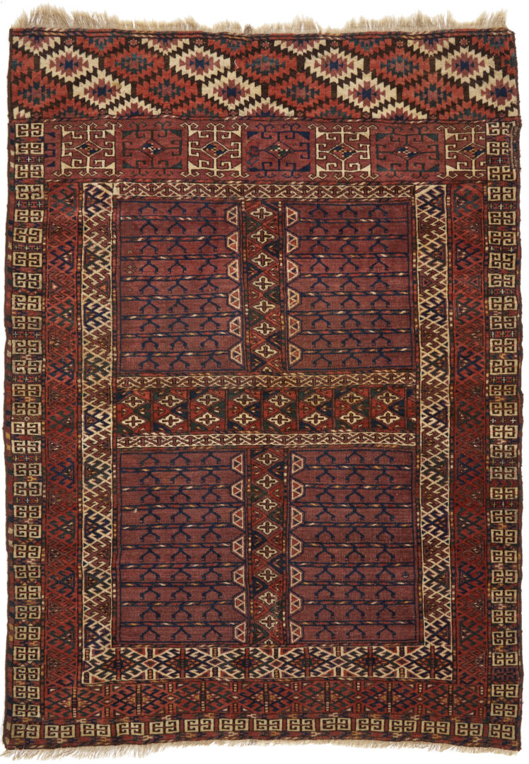 Lot 897: Antique Yomut or Yomud Turkmen Ensi Rug