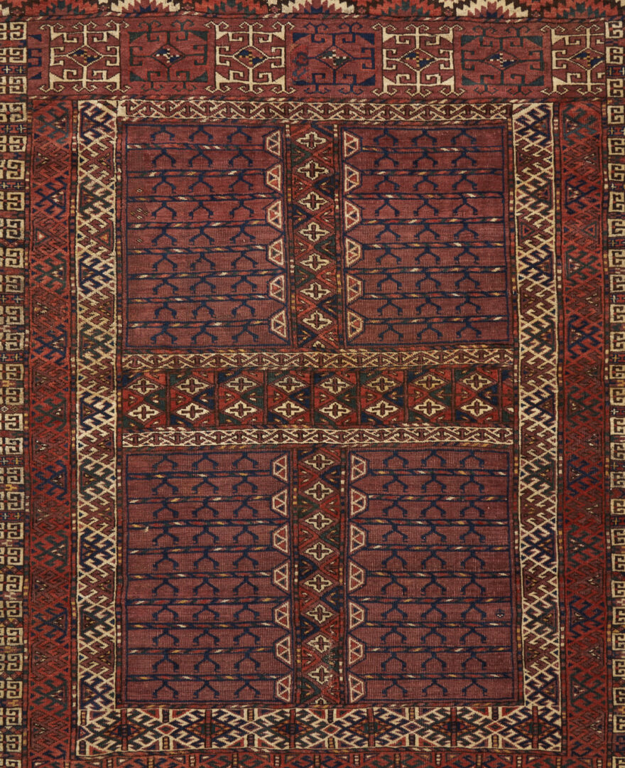 Lot 897: Antique Yomut or Yomud Turkmen Ensi Rug