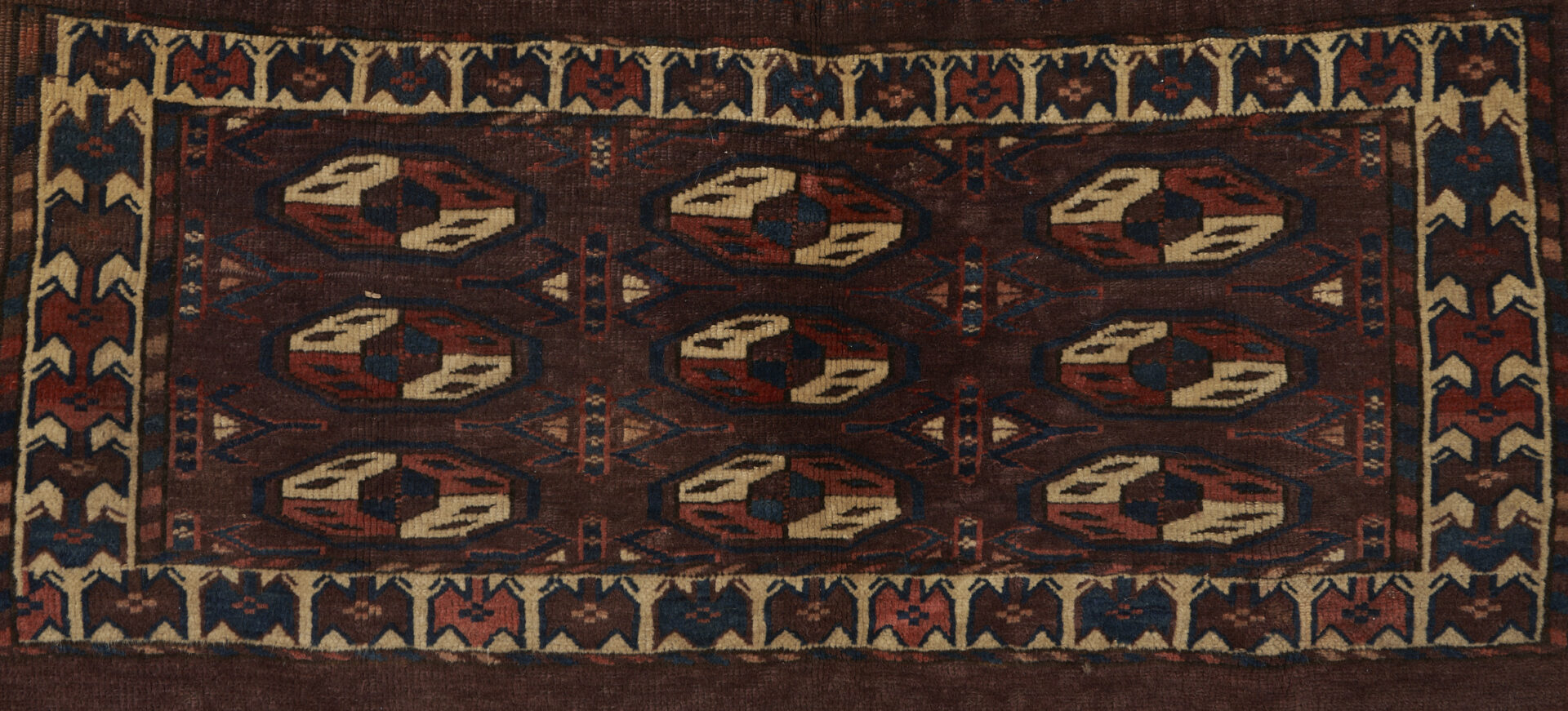 Lot 898: 2 Antique Turkmen Yomud Torba Weavings