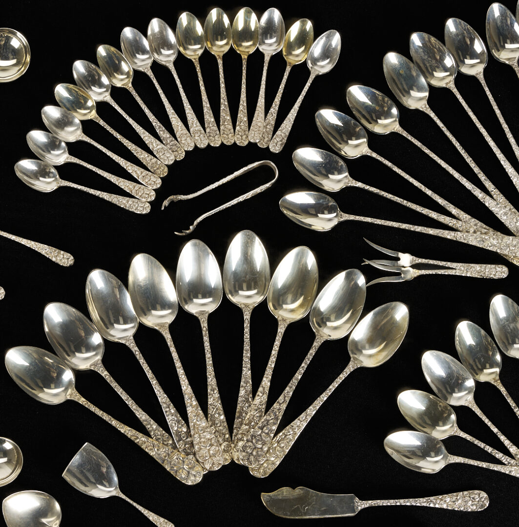 Lot 89: 343 pc Schofield Baltimore Rose Sterling Flatware Service