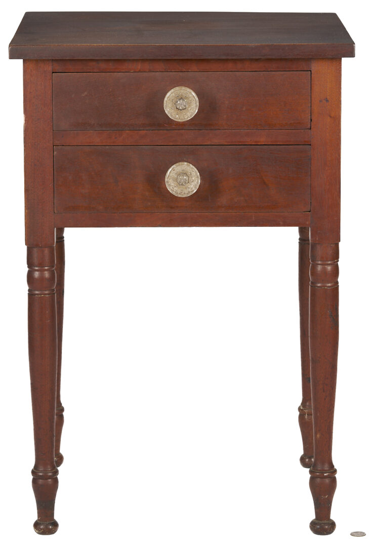 Lot 900: Virginia Sheraton Two Drawer Table