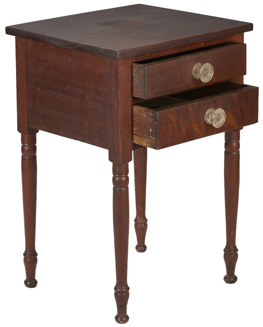 Lot 900: Virginia Sheraton Two Drawer Table