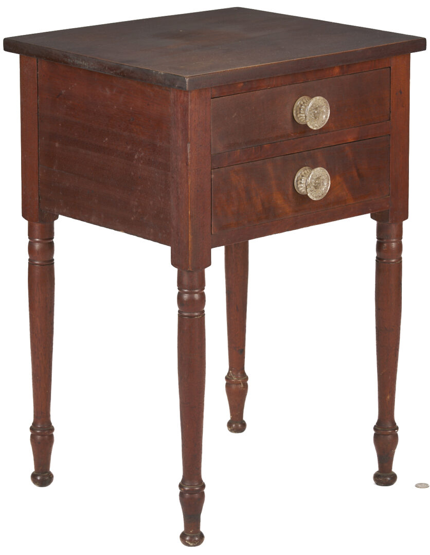 Lot 900: Virginia Sheraton Two Drawer Table