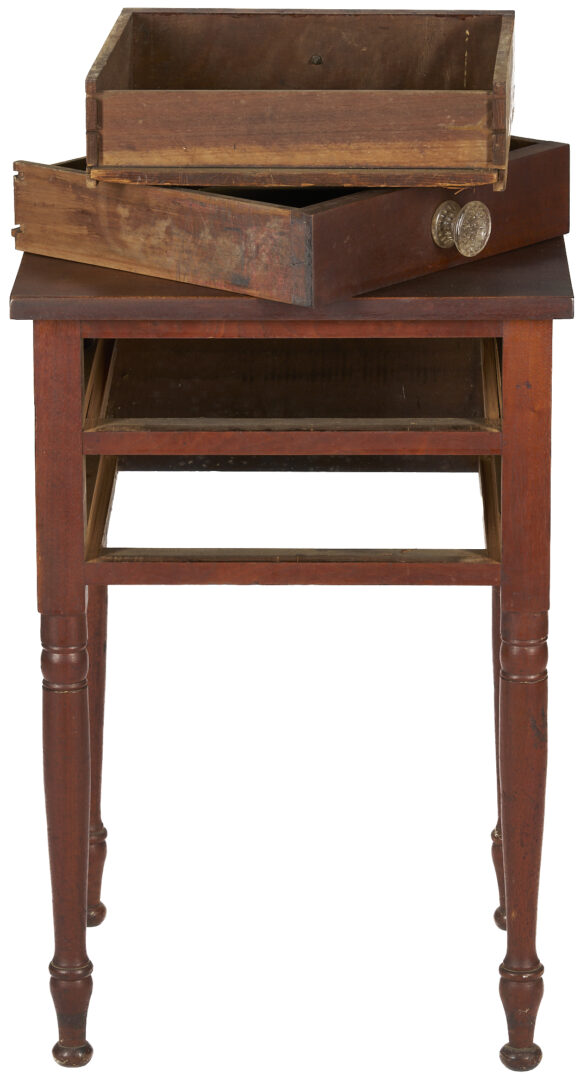 Lot 900: Virginia Sheraton Two Drawer Table