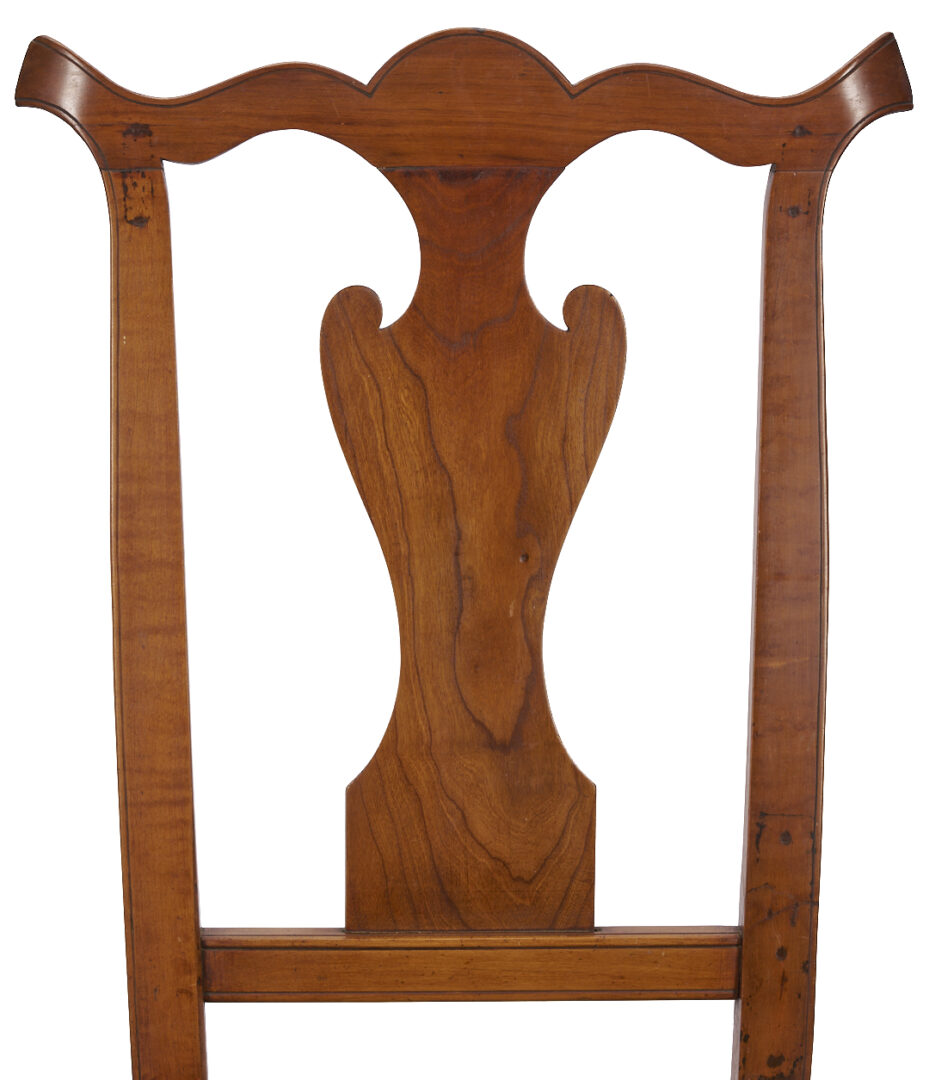 Lot 904: Queen Anne Rush Seat Side Chair