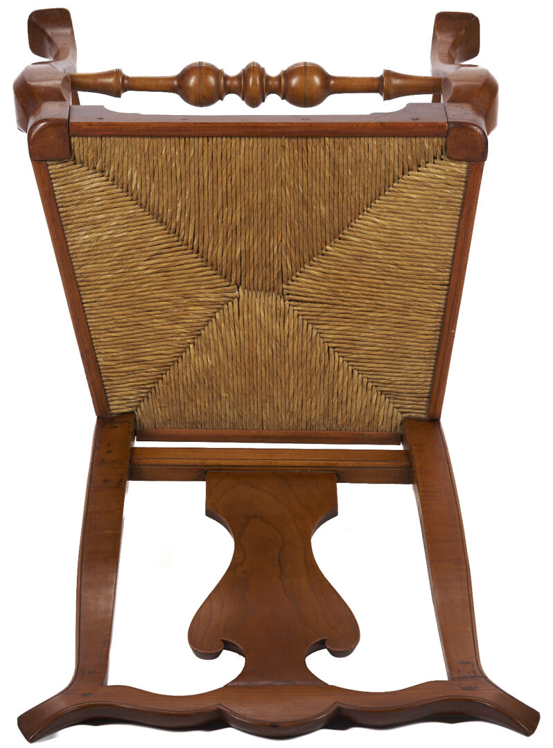 Lot 904: Queen Anne Rush Seat Side Chair