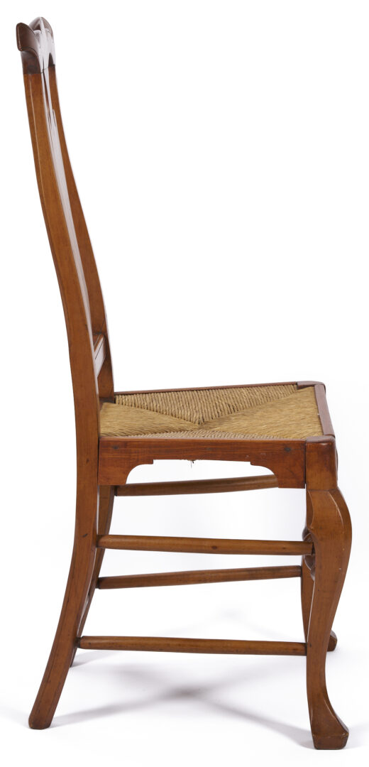 Lot 904: Queen Anne Rush Seat Side Chair