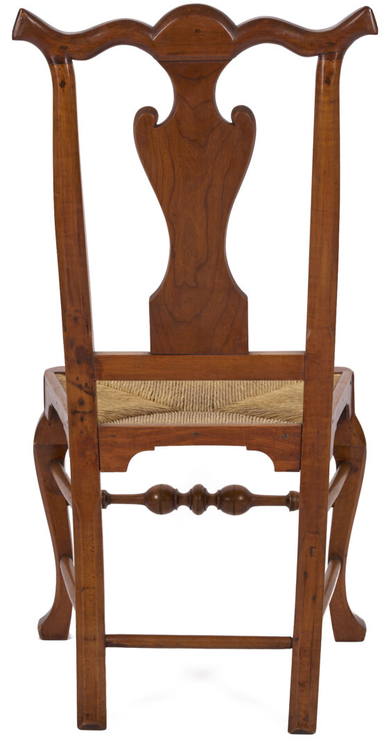 Lot 904: Queen Anne Rush Seat Side Chair