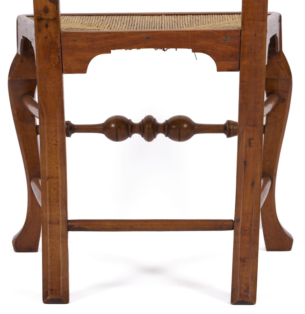 Lot 904: Queen Anne Rush Seat Side Chair