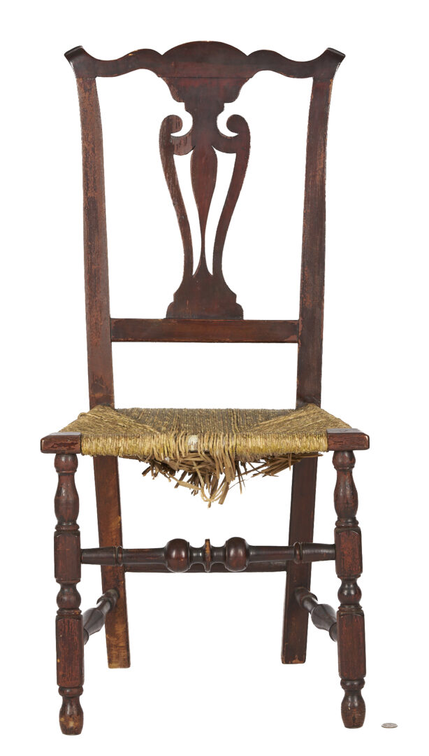 Lot 905: American Queen Anne Transitional Side Chair