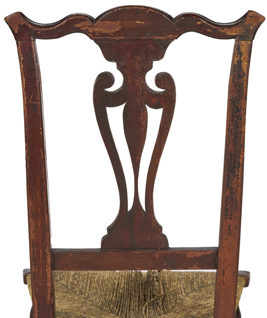 Lot 905: American Queen Anne Transitional Side Chair