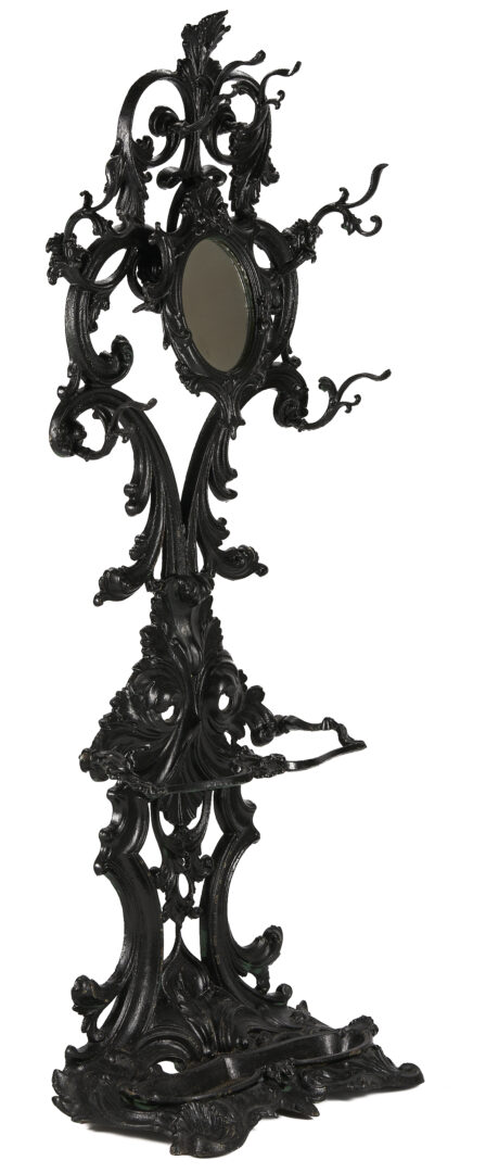 Lot 907: Victorian Cast Iron Hall Tree