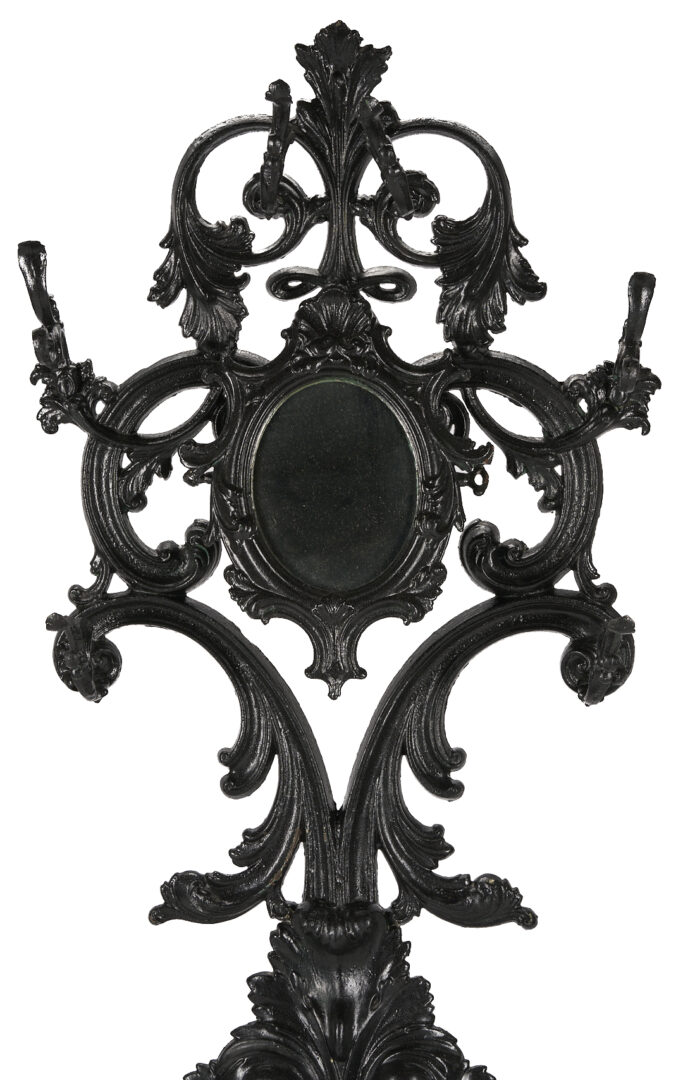 Lot 907: Victorian Cast Iron Hall Tree