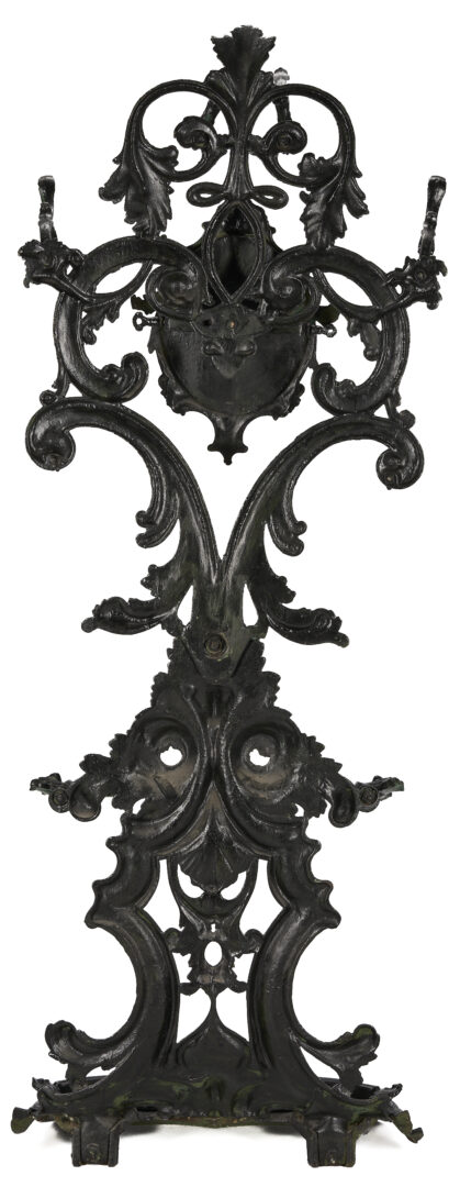 Lot 907: Victorian Cast Iron Hall Tree