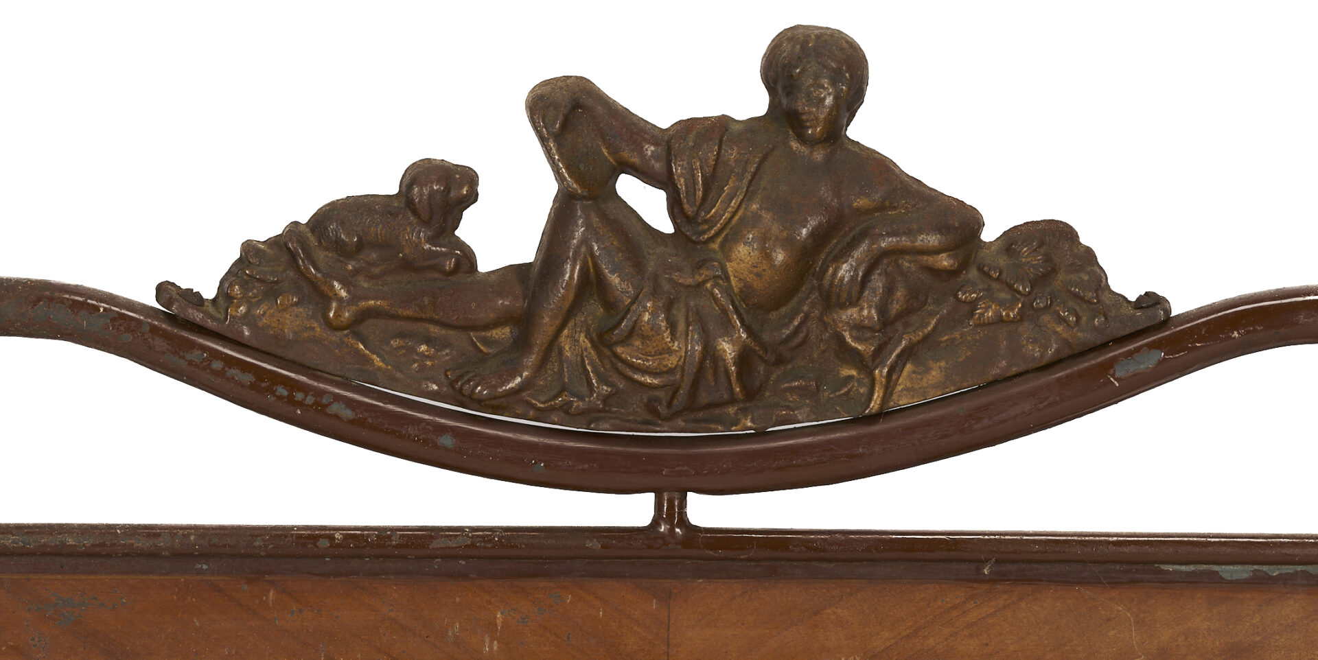 Lot 910: Pr. of Continental Cast Iron & Tole Painted Beds