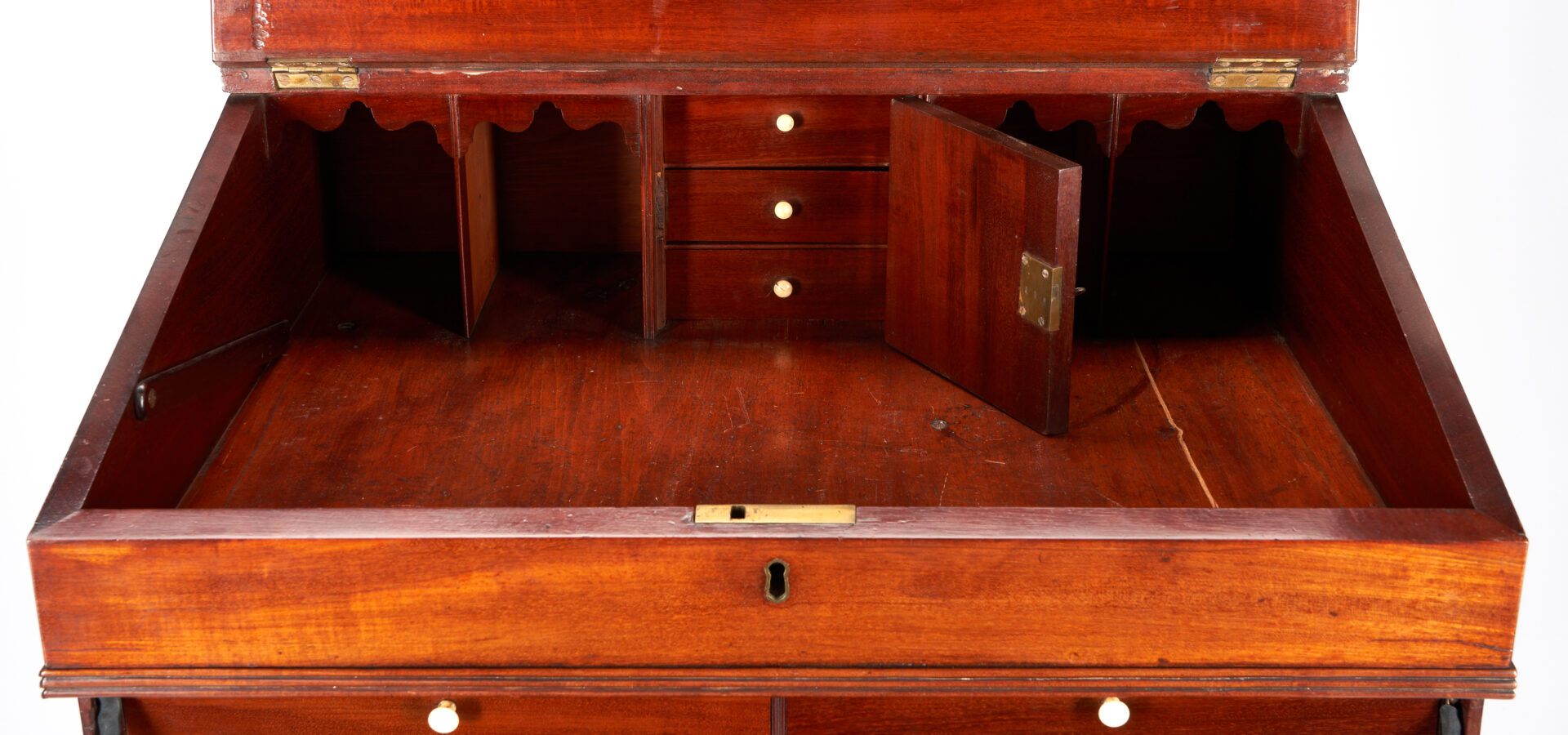 Lot 911: George III Inlaid Mahogany Standing or Collector's Desk