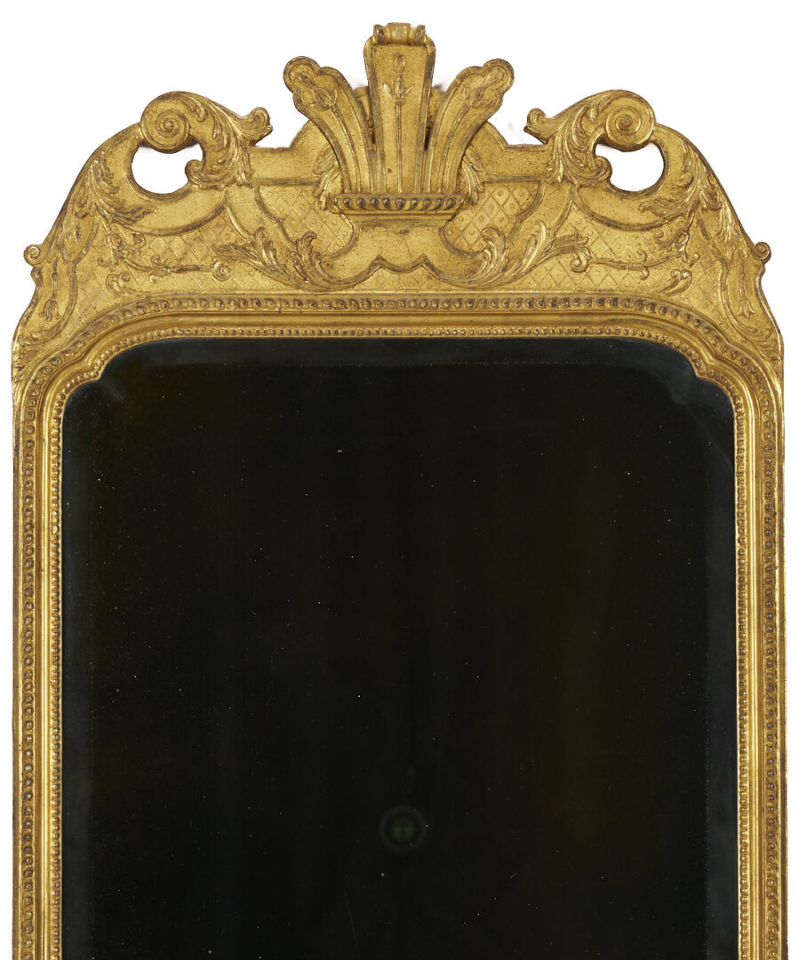 Lot 912: Queen Anne Style Giltwood Rectangular Girandole Mirror