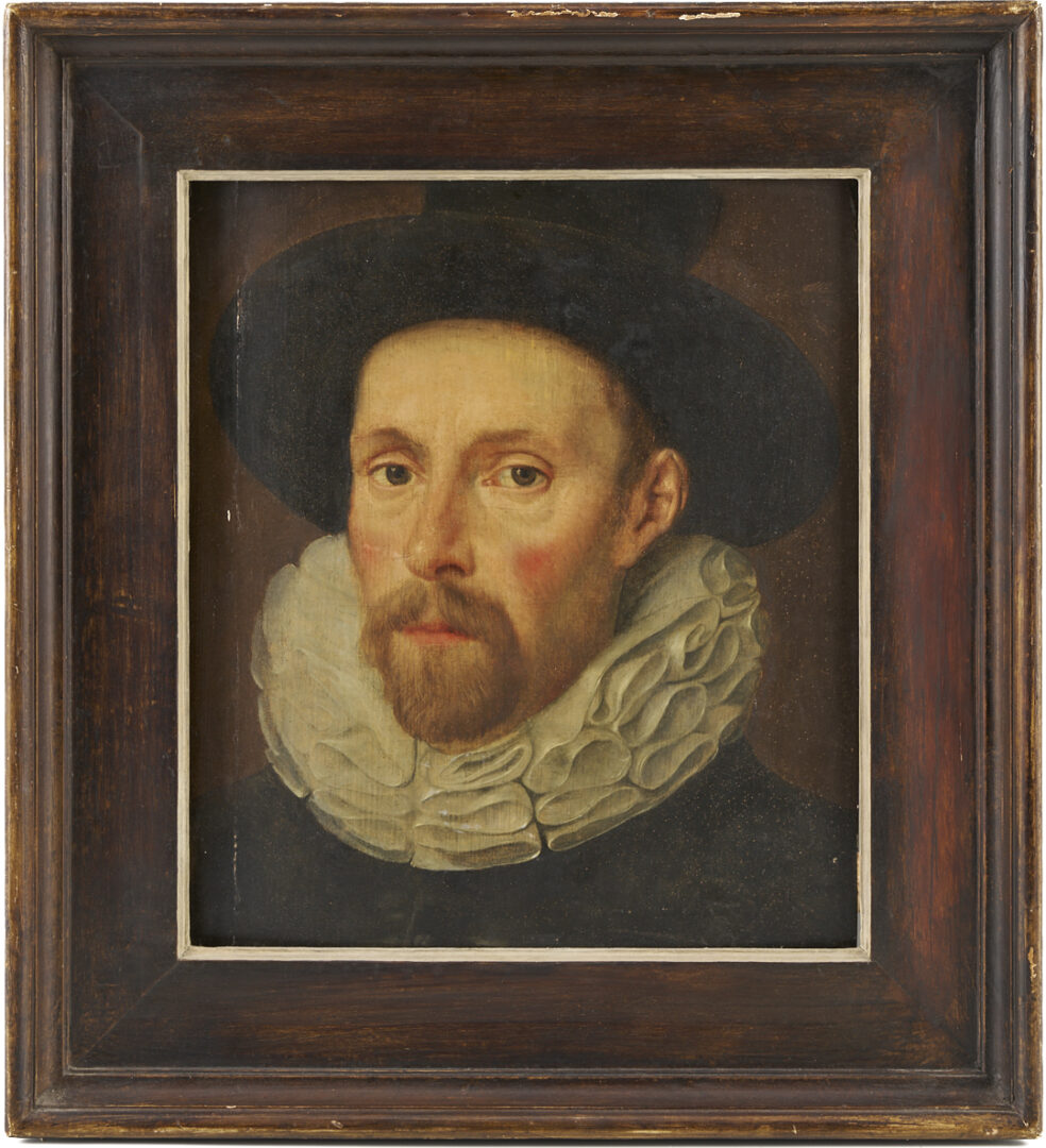 Lot 919: Continental School 17th C. Portrait of a Man