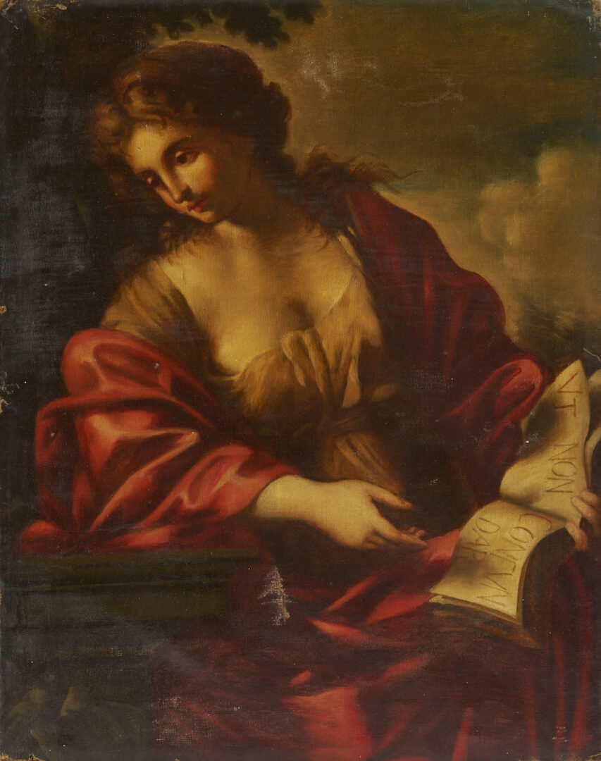 Lot 920: After Giovanni Francesco Romaneli O/C, The Cumaean Sibyl