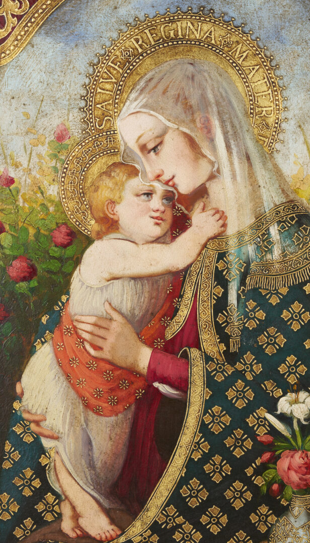 Lot 923: Diana Mendoza O/C, Madonna & Child