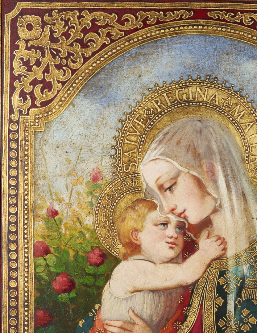 Lot 923: Diana Mendoza O/C, Madonna & Child