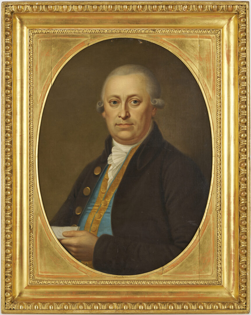 Lot 925: Johann Zitterer O/C Portrait of Johann GeorgÂ Regenhart