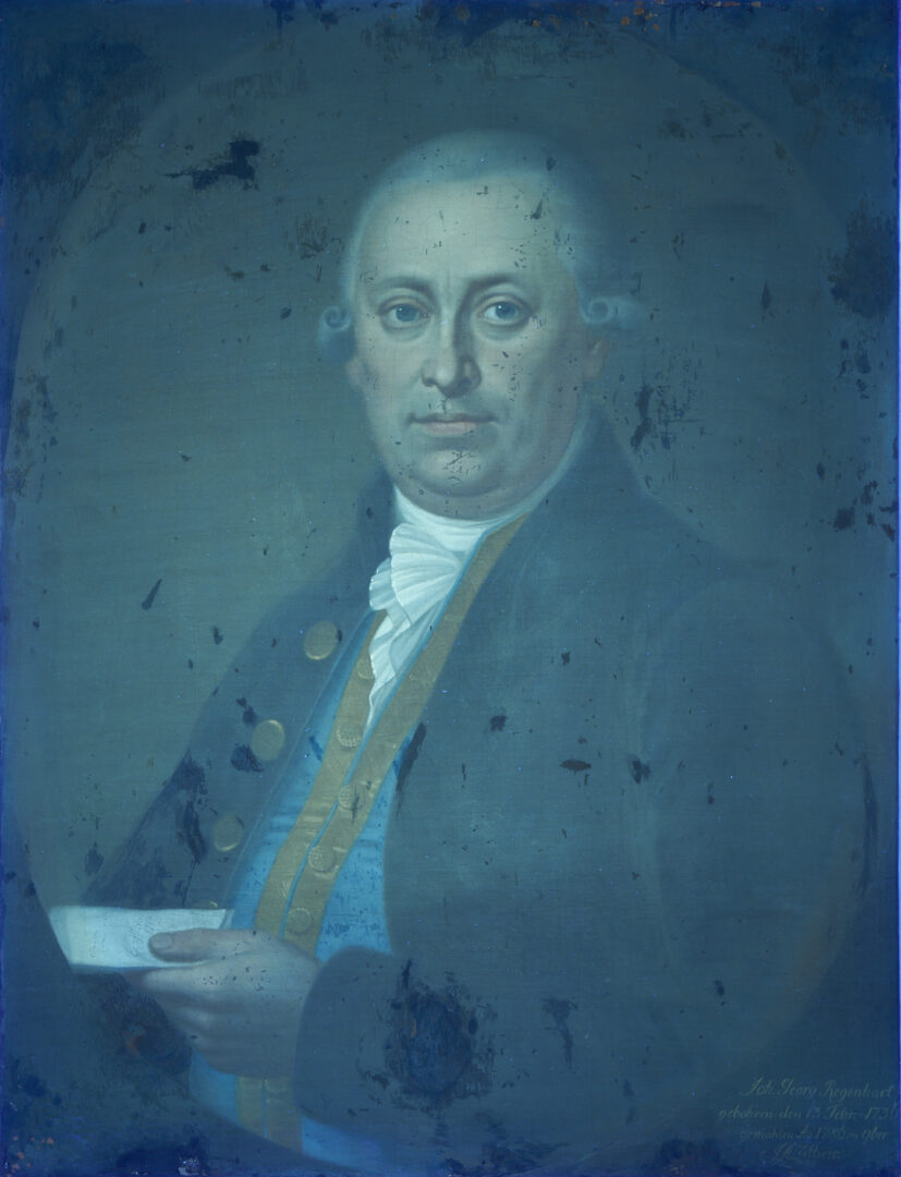 Lot 925: Johann Zitterer O/C Portrait of Johann GeorgÂ Regenhart