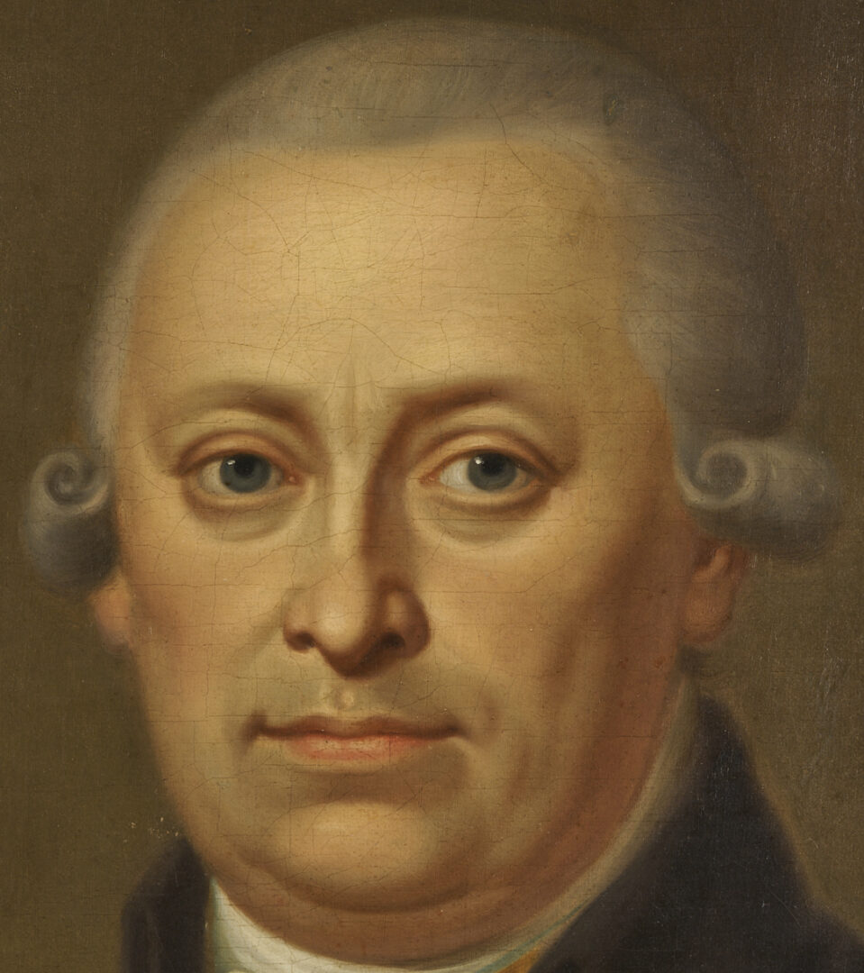 Lot 925: Johann Zitterer O/C Portrait of Johann GeorgÂ Regenhart