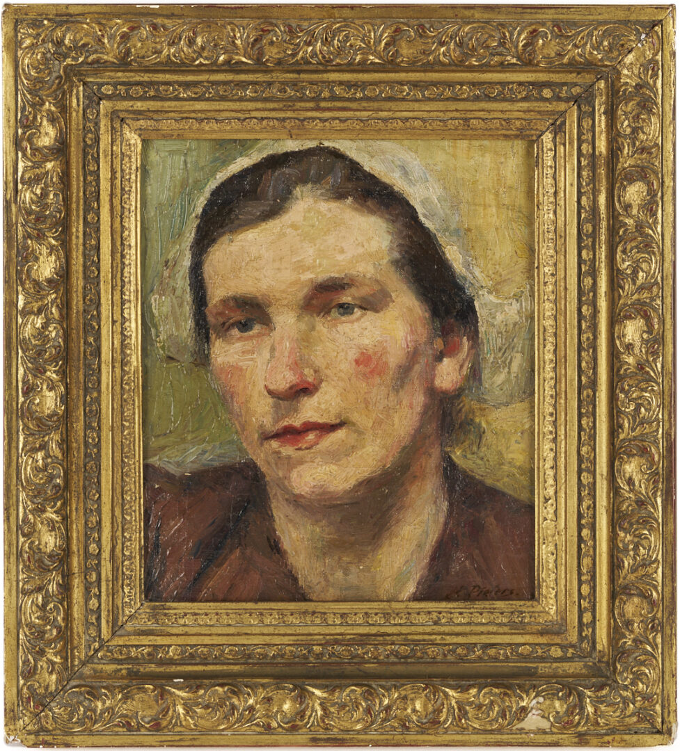 Lot 935: Evert Pieters O/C Portrait of a Dutch Woman