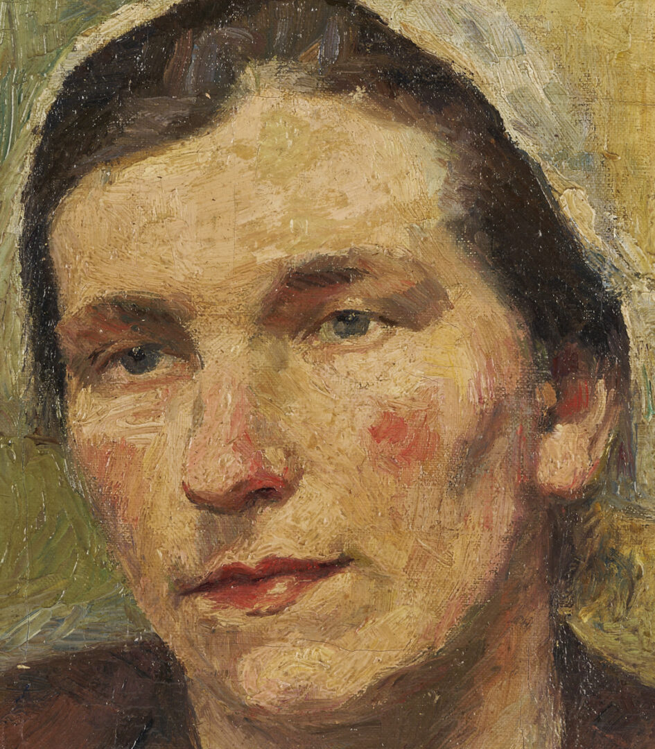 Lot 935: Evert Pieters O/C Portrait of a Dutch Woman