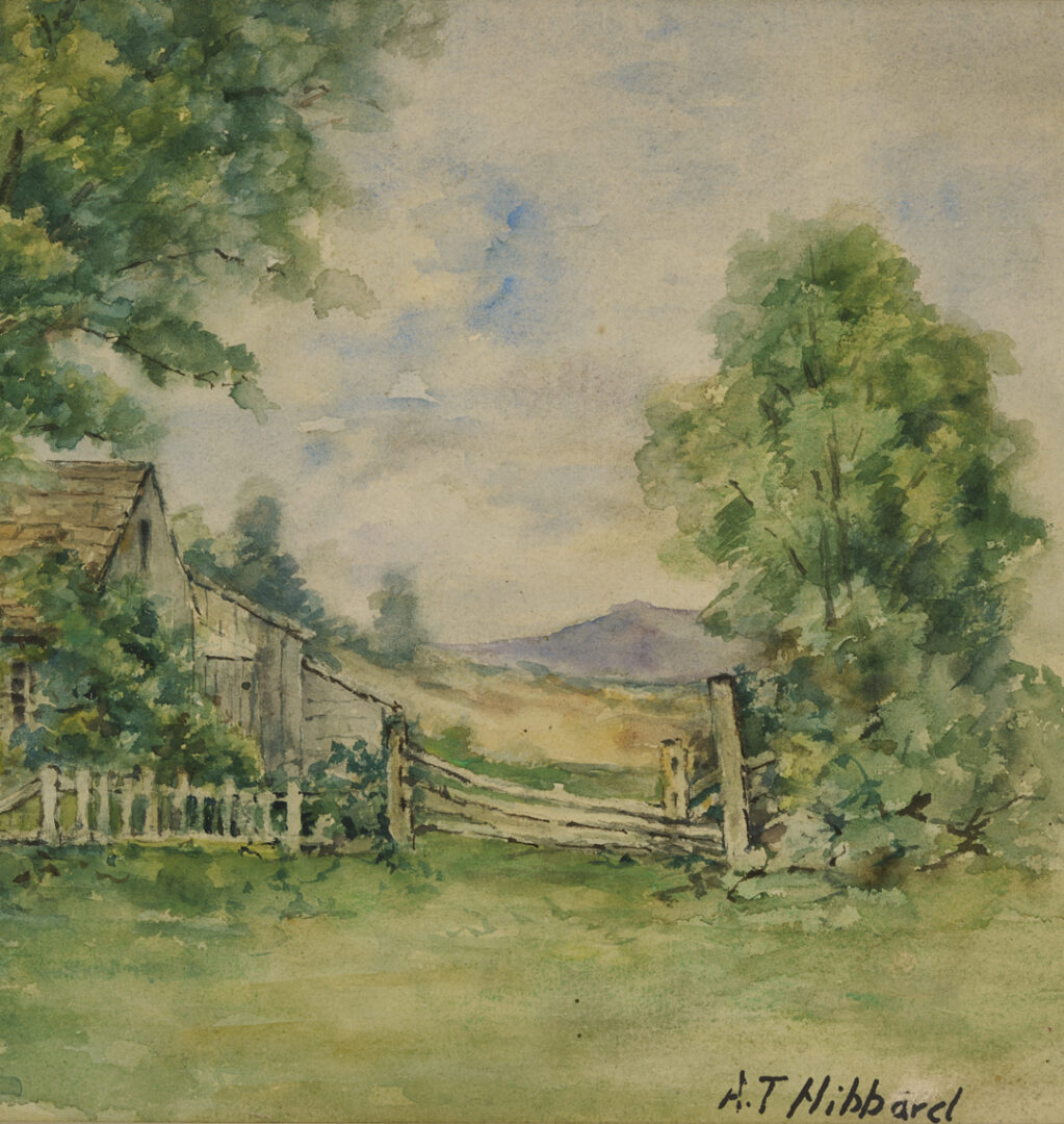 Lot 955: Aldro Hibbard Small Landscape Watercolor