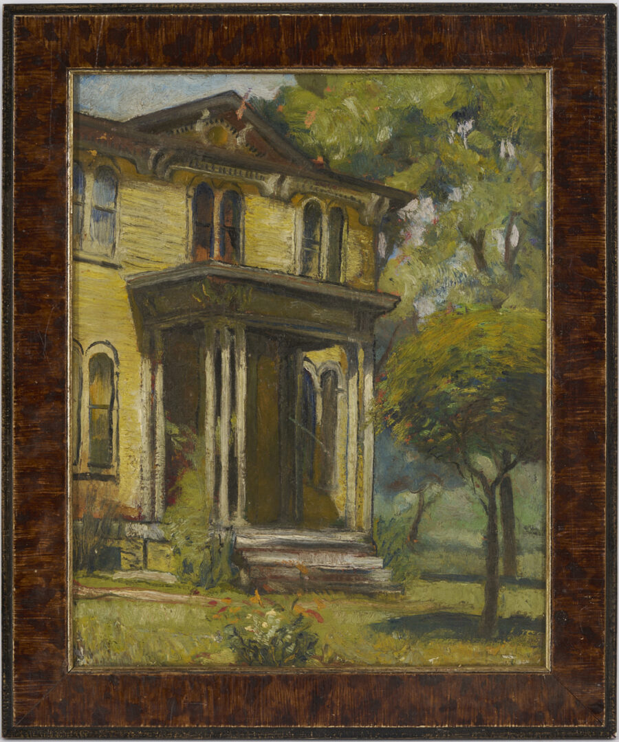 Lot 958: Dorothy Sklar O/B Painting of Victorian House