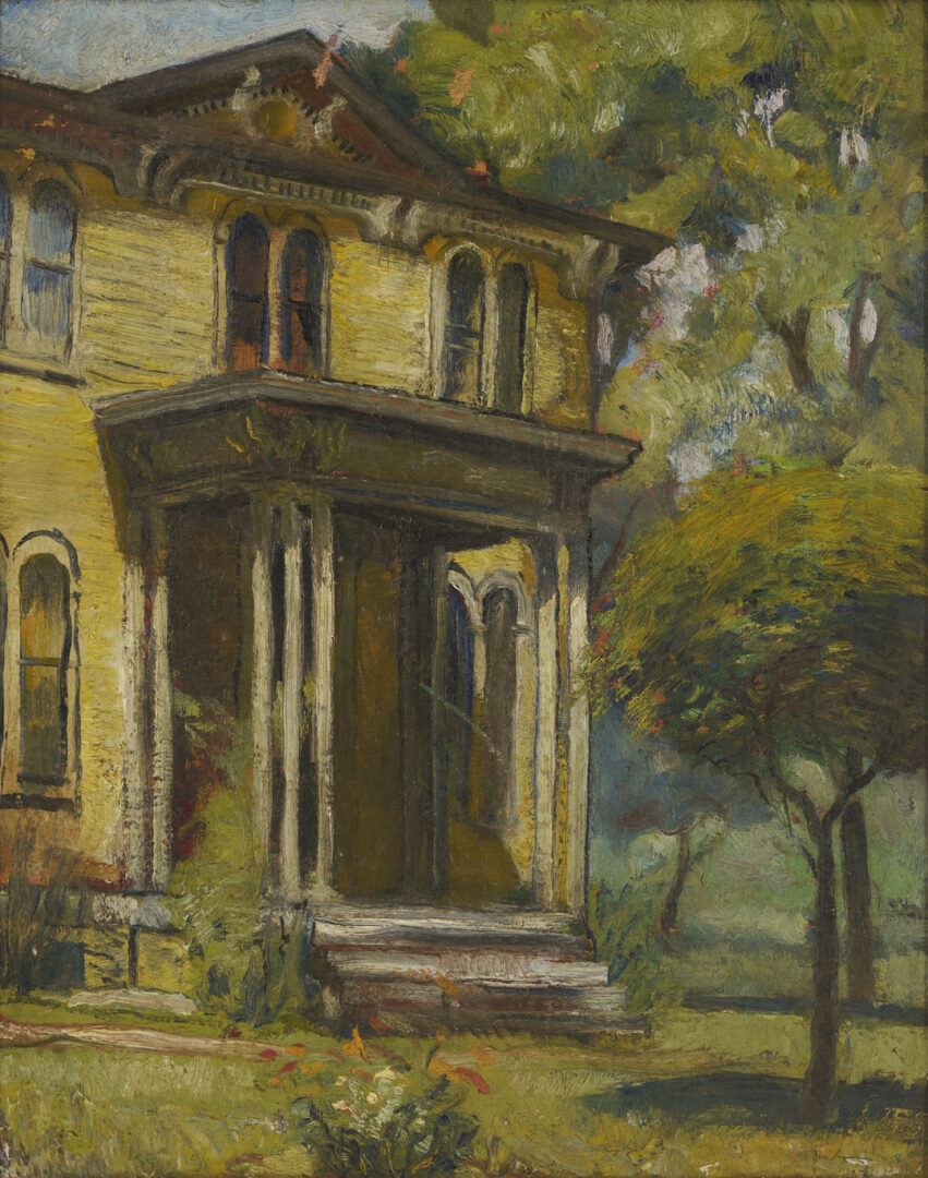 Lot 958: Dorothy Sklar O/B Painting of Victorian House