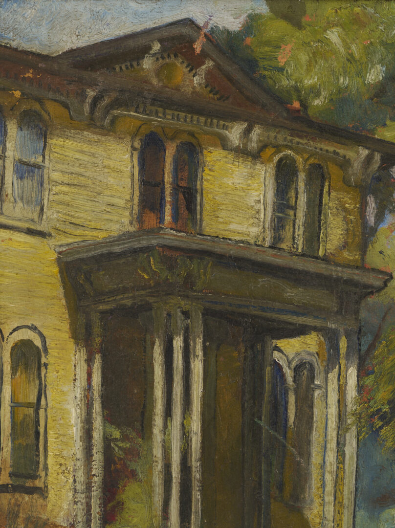 Lot 958: Dorothy Sklar O/B Painting of Victorian House